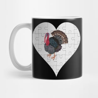 Jigsaw  Turkey Heart Design - Farm Animals Turkey Mug